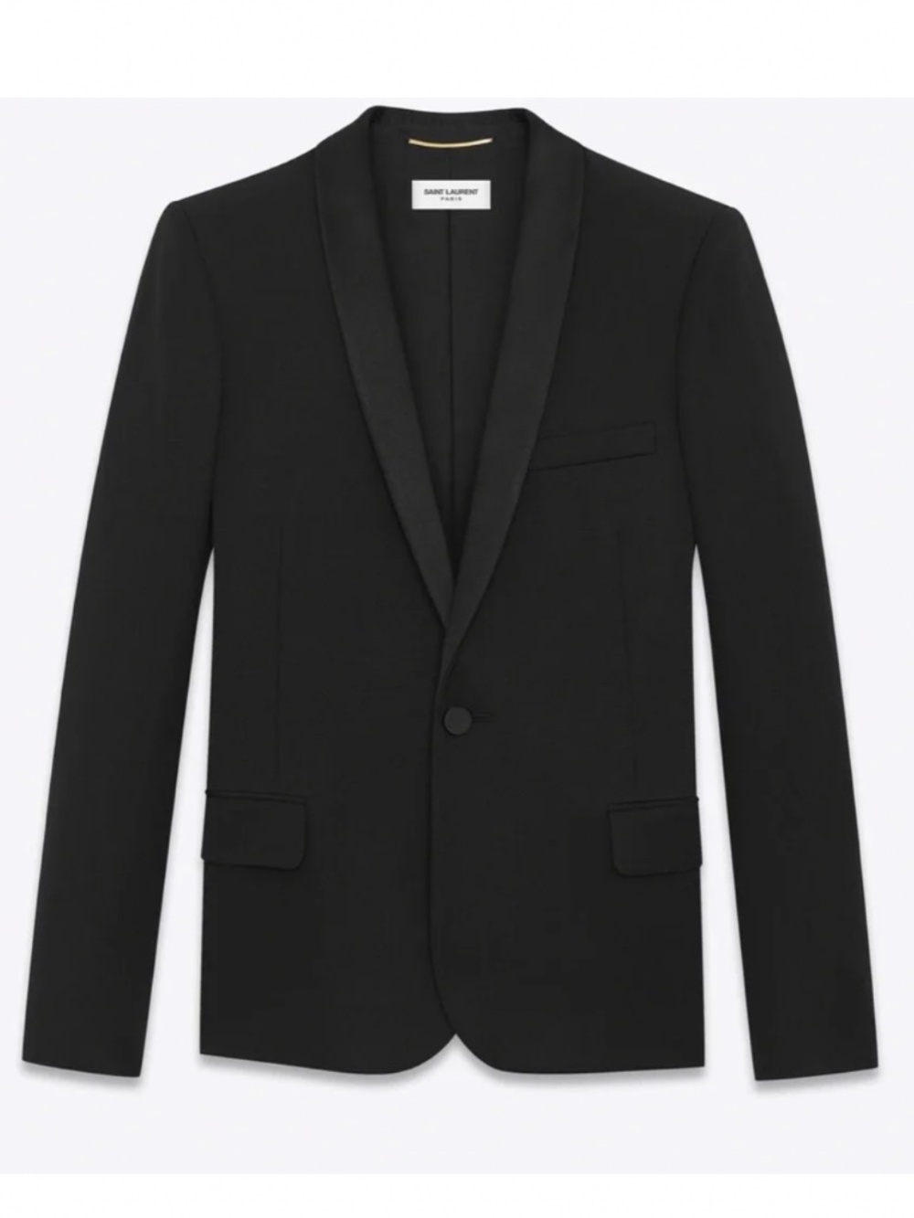 Saint Laurent Black Suit Blazer Shawl Collar 50 175/100A Tuxedo Jacket